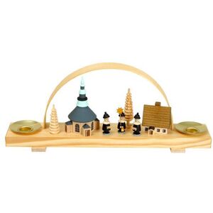 Erzgebirgische Volkskunst Drechslerei Schalling Arch With Seiffen Village And Choir Wxhxd 24.5x10x4.5cm New Light Arch Erzgebirgische Volkskunst Drechslerei Schalling Arch With Seiffen Village And Choir Wxhxd 24.5x10x4.5cm New Light Arch