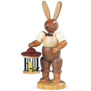 Kleinkunst Aus Dem Erzgebirge® Easter Figure Rabbit With Birdcage Natural Small Height 11cm New Decoration Kleinkunst Aus Dem Erzgebirge® Easter Figure Rabbit With Birdcage Natural Small Height 11cm New Decoration