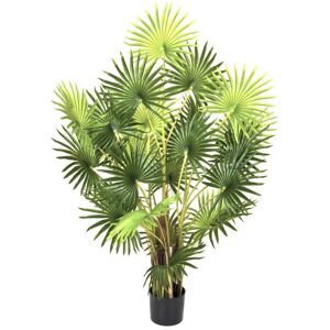 Greenbrokers Artificial Fan Finger Palm Tree In Pot - 120cm/4ft Greenbrokers Artificial Fan Finger Palm Tree In Pot - 120cm/4ft