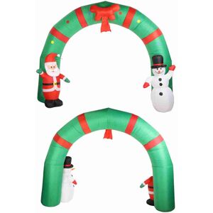 (100-240 V)Led Illuminated Christmas Inflatable Archway With Santa And Sch (100-240 V)Led Illuminated Christmas Inflatable Archway With Santa And Sch
