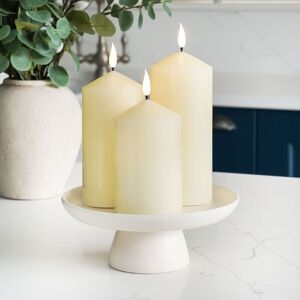 Ember™ Led Candle Flameless Flickering Chapel Ivory Battery Powered Trio Ember™ Led Candle Flameless Flickering Chapel Ivory Battery Powered Trio