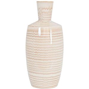 Bps Home Ceramic Vase Beige Brown Stripes Modern Flower Vase Table Shelf Home Decor 44cm Bps Home Ceramic Vase Beige Brown Stripes Modern Flower Vase Table Shelf Home Decor 44cm