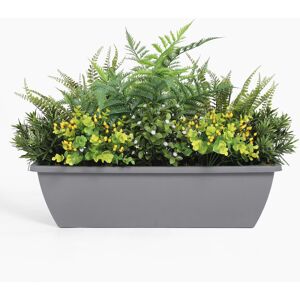 Blooming Artificial - Faux Greenery Window Box - Outdoor Fern Uv Foliage Flowers Blooming Artificial - Faux Greenery Window Box - Outdoor Fern Uv Foliage Flowers