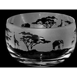 Animo Glass Animo Safari Small Engraved Crystal Glass Bowl Home Decor Ornament Gift Box Animo Glass Animo Safari Small Engraved Crystal Glass Bowl Home Decor Ornament Gift Box