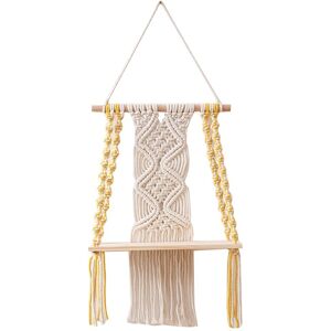 Sodial 3x(Macrame Wall Hanging Shelf Woven Rope Macrame Wall Art As Boho F3e4)6543 Sodial 3x(Macrame Wall Hanging Shelf Woven Rope Macrame Wall Art As Boho F3e4)6543