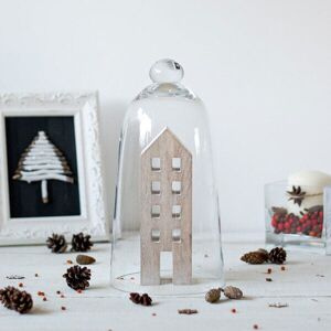 Emh Mouth Blown Glass Display Cover Cloche Bell Dome Centrepiece 29x14.8 Cm Emh Mouth Blown Glass Display Cover Cloche Bell Dome Centrepiece 29x14.8 Cm