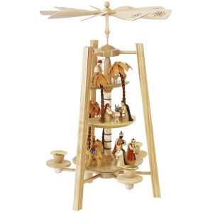 Richard Glässer Seiffen German Christmas Pyramid Nativity Scene, 3-Tier, Height 42 Cm / 1.. Rg 15918 New Richard Glässer Seiffen German Christmas Pyramid Nativity Scene, 3-Tier, Height 42 Cm / 1.. Rg 15918 New