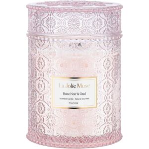 La Jole Muse La Jolie Muse Rose Noir & Oud Scented Candle, Large Jar Candle, Natural Vegan W La Jole Muse La Jolie Muse Rose Noir & Oud Scented Candle, Large Jar Candle, Natural Vegan W