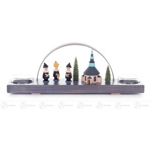 Großhandel Dregeno Arch With Seiffen Church And Carolers Gray For Tea Lights 27cmx10cmx5.5cm Großhandel Dregeno Arch With Seiffen Church And Carolers Gray For Tea Lights 27cmx10cmx5.5cm