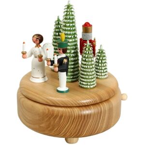 Erzgebirgische Volkskunst Drechslerei Schalling Music Box With Angel Bergmann And Nutcracker Lxhxw 13x15.5x13 Cm New Music Box Erzgebirgische Volkskunst Drechslerei Schalling Music Box With Angel Bergmann And Nutcracker Lxhxw 13x15.5x13 Cm New Music Box
