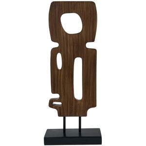 Bps Home Polyresin Sculpture 47cm Black & Brown Abstract Wood Effect Tabletop Decor Home Bps Home Polyresin Sculpture 47cm Black & Brown Abstract Wood Effect Tabletop Decor Home