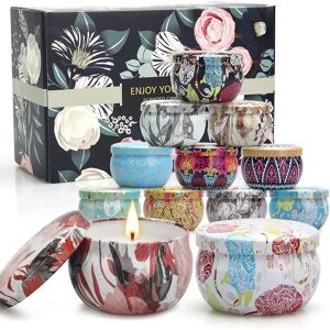 Yinuo Light Candles 12 Pack Scented Candles Set Gift For Women Natural Soy Wax Small Tin Ca Yinuo Light Candles 12 Pack Scented Candles Set Gift For Women Natural Soy Wax Small Tin Ca