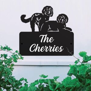 Black Country Metal Works Customisable Steel Cockapoo Pair House Name Sign Black Country Metal Works Customisable Steel Cockapoo Pair House Name Sign