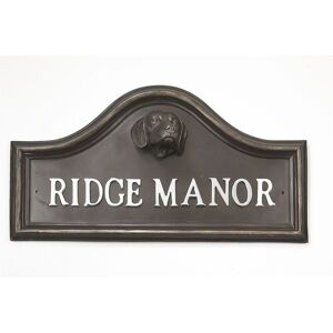 Black Country Metal Works Bronze Finish Beagle Dog Arched House Name Plaque Black Country Metal Works Bronze Finish Beagle Dog Arched House Name Plaque