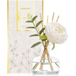 Saussavita Reed Diffusers Set, 210 Ml White Flower Scented Diffuser With 7 Stic Saussavita Reed Diffusers Set, 210 Ml White Flower Scented Diffuser With 7 Stic