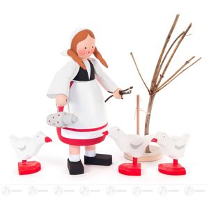 Großhandel Dregeno Figure Goose Girl Height = 145mm New Wooden Figure All-Year Figure Großhandel Dregeno Figure Goose Girl Height = 145mm New Wooden Figure All-Year Figure