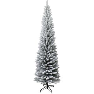 Shatchi Snow Covered Christmas Tree Slim Pencil Artificial Bushy Pine Xmas Homedecor 7ft Shatchi Snow Covered Christmas Tree Slim Pencil Artificial Bushy Pine Xmas Homedecor 7ft