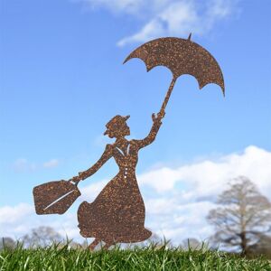Black Country Metal Works Mary Poppins Rustic Silhouette Ornament Black Country Metal Works Mary Poppins Rustic Silhouette Ornament