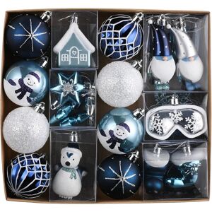 Valery Madelyn Christmas Baubles For Christmas Tree Decorations,40pcs 5-9cm Blu Valery Madelyn Christmas Baubles For Christmas Tree Decorations,40pcs 5-9cm Blu