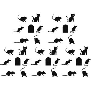 105pcs Wall Sticker Halloween Decor Window Decal Cat Mouse Window Clings Spooky 105pcs Wall Sticker Halloween Decor Window Decal Cat Mouse Window Clings Spooky