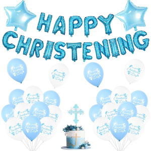 Does Not Apply Christening Decorations For Boys Blue, Happy Christening Balloons Banner Cake To Does Not Apply Christening Decorations For Boys Blue, Happy Christening Balloons Banner Cake To