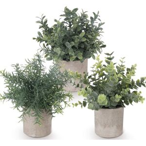 Ilauke Set Of 3 Mini Potted Artificial Plants Plastic Eucalyptus Plants Faux Ro Ilauke Set Of 3 Mini Potted Artificial Plants Plastic Eucalyptus Plants Faux Ro