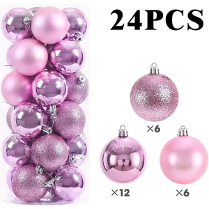 Does Not Apply 24/pcs 8cm Christmas Ball Ornaments Set Painted Plastics Christmas Tree Pendant Does Not Apply 24/pcs 8cm Christmas Ball Ornaments Set Painted Plastics Christmas Tree Pendant
