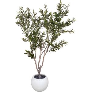 Leaf Large Artificial Olive Tree With Decorative Planter 200cm Xxl Leaf Large Artificial Olive Tree With Decorative Planter 200cm Xxl