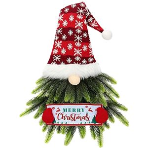 Sodial 3x(Christmas Wreath For Front Door Artificial Santa Xmas Hanging Sign For2442 Sodial 3x(Christmas Wreath For Front Door Artificial Santa Xmas Hanging Sign For2442