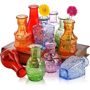 Deayou 10-Pack Clear Glass Bud Vases For Home And Wedding Decor Deayou 10-Pack Clear Glass Bud Vases For Home And Wedding Decor