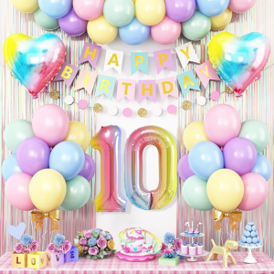 Does Not Apply 10th Birthday Decorations Rainbow,Gradient Number 10 Balloon,Pastel Happy Birthd Does Not Apply 10th Birthday Decorations Rainbow,Gradient Number 10 Balloon,Pastel Happy Birthd