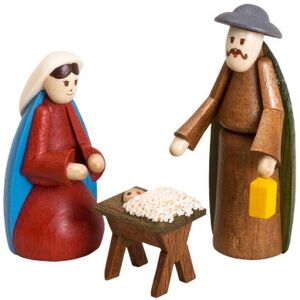 Erzgebirgische Volkskunst Drechslerei Schalling Miniature Figures 3 Crib Figures Colourful Height 5,5cm New Christmas Nativity Erzgebirgische Volkskunst Drechslerei Schalling Miniature Figures 3 Crib Figures Colourful Height 5,5cm New Christmas Nativity
