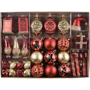 Valery Madelyn Christmas Tree Decorations Christmas Baubles Red Gold 100pcs Sha Valery Madelyn Christmas Tree Decorations Christmas Baubles Red Gold 100pcs Sha