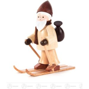 Großhandel Dregeno Christmas Miniature Ruprecht On Skis Natural H=approx 6 Cm New Erzgebirge Großhandel Dregeno Christmas Miniature Ruprecht On Skis Natural H=approx 6 Cm New Erzgebirge
