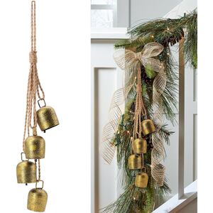 1pcs Gold Metal Vintage Cow Bells With Jute Hanging Rope For Weddings, Christmas 1pcs Gold Metal Vintage Cow Bells With Jute Hanging Rope For Weddings, Christmas