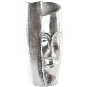 Vase Dkd Home Decor Silver Aluminium Modern Face 15 X 13 X 31 Cm Vase Dkd Home Decor Silver Aluminium Modern Face 15 X 13 X 31 Cm