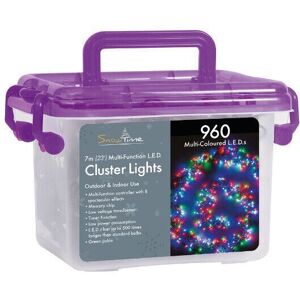 Transcon Snowtime, Led Cluster Christmas Lights, 960, Multi Coloured, Cl09720 Transcon Snowtime, Led Cluster Christmas Lights, 960, Multi Coloured, Cl09720