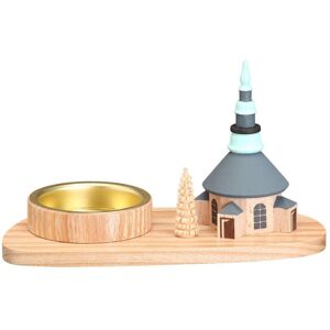 Erzgebirgische Volkskunst Drechslerei Schalling Candle Holder Church Colorful 16x7x5.5cm New Christmas Candle Base Light Erzgebirgische Volkskunst Drechslerei Schalling Candle Holder Church Colorful 16x7x5.5cm New Christmas Candle Base Light