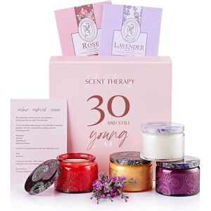 Adelegourdain 30th Birthday Gift For Her - Elegant Scented Candles & Aromatherapy Set - 30 An Adelegourdain 30th Birthday Gift For Her - Elegant Scented Candles & Aromatherapy Set - 30 An
