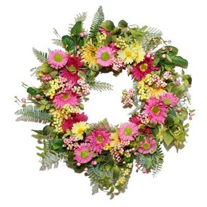 Enchanté Sunshine Gerbera Daisy Indoor Wreath - Ideal For Easter, Spring And Summer Enchanté Sunshine Gerbera Daisy Indoor Wreath - Ideal For Easter, Spring And Summer