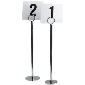 Weddingmart New High Quality 15\" Stainless Steel Table Number Stands, Set Of 10 Weddingmart New High Quality 15\" Stainless Steel Table Number Stands, Set Of 10