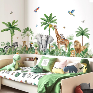 Does Not Apply Large Safari Animals Tropical Tree Wall Decals Jungle Animals Giraffe Elephant L Does Not Apply Large Safari Animals Tropical Tree Wall Decals Jungle Animals Giraffe Elephant L