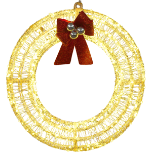 Snowtime 38cm Led Acrylic Christmas Wreath Decoration With 240 Warm White Lights Snowtime 38cm Led Acrylic Christmas Wreath Decoration With 240 Warm White Lights