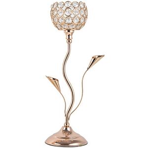 3x(Gold Crystal Candle Holder, For Table Centerpiece, L O8m8)4539 3x(Gold Crystal Candle Holder, For Table Centerpiece, L O8m8)4539