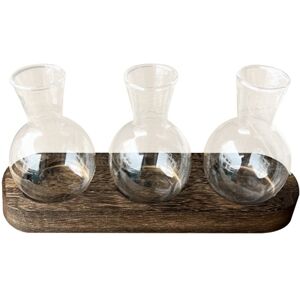 Sodial 3x(Hydroponic Plant Vases Vintage Propagation Station Glass Transparent3354 Sodial 3x(Hydroponic Plant Vases Vintage Propagation Station Glass Transparent3354