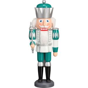 Seiffener Volkskunst Eg Schauwerkstatt Nutcracker King Exclusive White-Silver-Mint Turquoise 14x40x12cm New Nutcracker Seiffener Volkskunst Eg Schauwerkstatt Nutcracker King Exclusive White-Silver-Mint Turquoise 14x40x12cm New Nutcracker