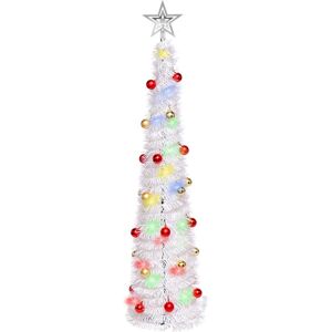 Junioo 1.5m/5ft Collapsible Artificial Christmas Tree, Pop-Up Christmas Tree Wi Junioo 1.5m/5ft Collapsible Artificial Christmas Tree, Pop-Up Christmas Tree Wi