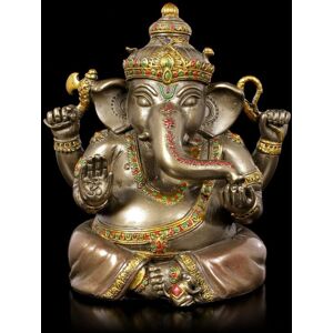 Buddha Figure - Ganesha - Bronzed - Indian Mythology Elephant Decorative Statue Buddha Figure - Ganesha - Bronzed - Indian Mythology Elephant Decorative Statue