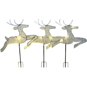 Sodial Home Christmas Yard Decoration, Set Of 3 Pre-Lit White Reindeer With White8151 Sodial Home Christmas Yard Decoration, Set Of 3 Pre-Lit White Reindeer With White8151