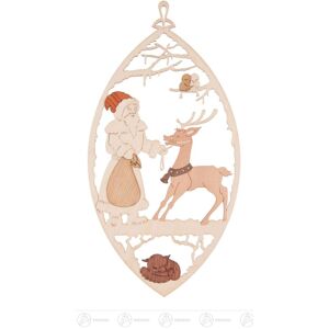 Großhandel Dregeno Window Decoration Picture Santa Claus With Reindeer B = X H = Ca 14 Cmx28 Cm New Großhandel Dregeno Window Decoration Picture Santa Claus With Reindeer B = X H = Ca 14 Cmx28 Cm New